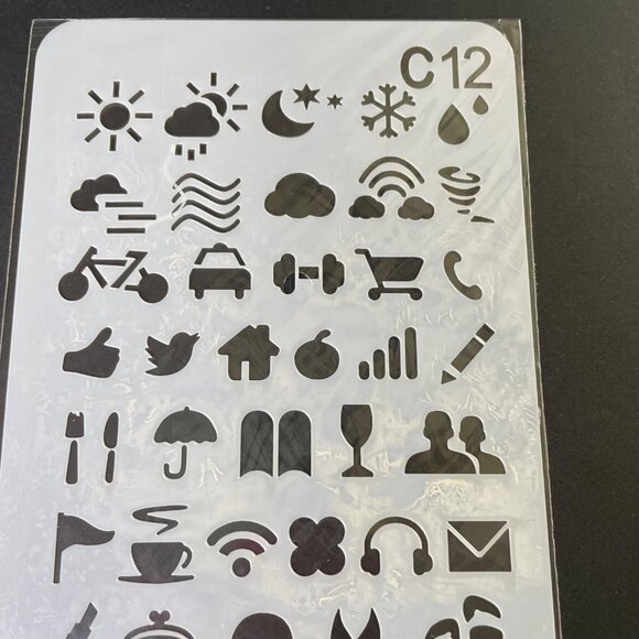 Reusable Art Planner Stencil Weather Activities Gardening u Mixed Media Supplies - Picture 2 of 3